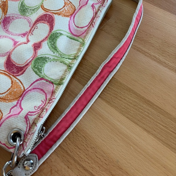 Coach Poppy Dream “C” Hippie Scribble Hobo Satchel Crossbody Bag shoulder pink - Picture 12 of 12